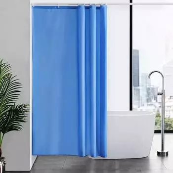 LuxusKollektion Duschvorhang Textil blau 120x200cm, Anti-Schimmel, wasserdicht