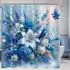 LuxusKollektion Duschvorhang Blauer Vogel, Polyester, 240x200cm
