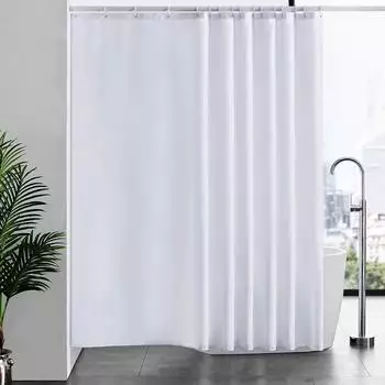 LuxusKollektion Duschvorhang weiß, Antischimmel, wasserdicht, 244x200cm