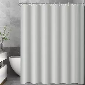 LuxusKollektion Duschvorhang 180x180cm grau, wasserabweisend, Antischimmel, Polyester