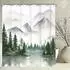 LuxusKollektion Duschvorhang Berge 240x200cm, Polyester, wasserabweisend