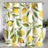 LuxusKollektion Duschvorhang Zitrone Blatt 120x200cm, Polyester, wasserabweisend