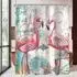 LuxusKollektion Duschvorhang Liebesvogel-Muster 180x200cm, wasserabweisend, Polyester