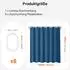 LuxusKollektion Duschvorhang 100x200cm dunkelblau, Polyester, wasserabweisend, antischimmel