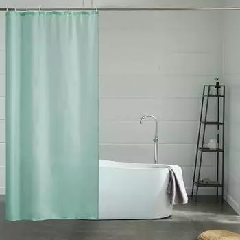 LuxusKollektion Schmaler Duschvorhang Polyester minzgrün 85x180cm