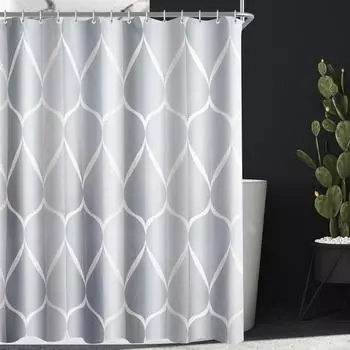 LuxusKollektion Duschvorhang "Water Droplets" 260x200cm, Polyester, wasserabweisend