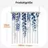 LuxusKollektion Duschvorhang Blaublatt 240x180cm, Polyester, wasserabweisend