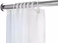 WENKO Duschvorhangstange "Luz" &Oslash; 280 mm ausziehbar ohne bohren, 70 - 115 cm,...