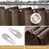 LuxusKollektion Duschvorhang Waffelstoff braun 122x182cm mit Metallringen