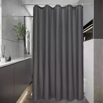 LuxusKollektion Duschvorhang Textil grau 100x200cm wasserabweisend antischimmel