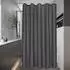 LuxusKollektion Duschvorhang Textil grau 100x200cm wasserabweisend antischimmel