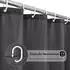 LuxusKollektion Duschvorhang Textil grau 100x200cm wasserabweisend antischimmel