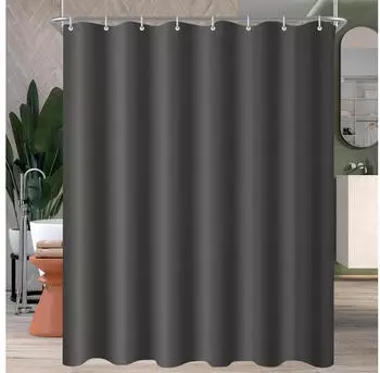 LuxusKollektion Duschvorhang 80x180cm, dunkelgrau, wasserabweisend, Polyester