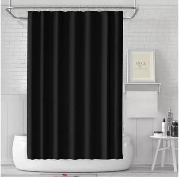LuxusKollektion Duschvorhang PEVA schwarz, wasserdicht, anti-schimmel, 180x180cm