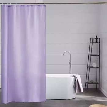 LuxusKollektion Duschvorhang Textil lila 100x200cm, schimmelresistent, wasserabweisend