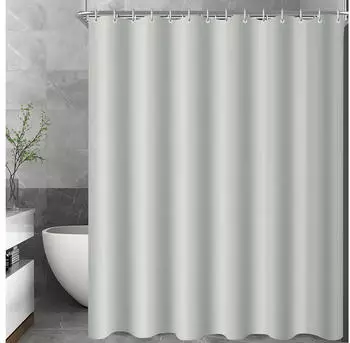 LuxusKollektion Duschvorhang 100x180cm, Polyester, grau