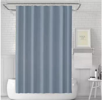 LuxusKollektion Duschvorhang 180x180cm, blau, wasserdicht, Anti-Schimmel