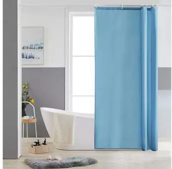 LuxusKollektion Duschvorhang Textil hellblau 90x180cm