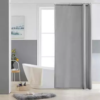 LuxusKollektion Duschvorhang Polyester, grau, 80x180cm