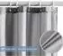 LuxusKollektion Duschvorhang Polyester, grau, 80x180cm