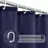 LuxusKollektion Duschvorhang Textil 100x200cm dunkelblau, wasserdicht, Anti-Schimmel