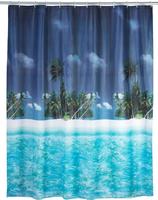 WENKO Duschvorhang Mod. Palmenstrand, 180 x 200 cm 180 x 200 cm 19101100