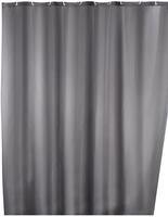 Anti-Schimmel Duschvorhang Uni Grey, Textil (Polyester), 180 x 200 cm, waschbar