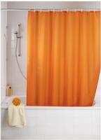 WENKO Duschvorhang "Uni Orange" Breite 180 cm H&ouml;he 200 cm, Polyester, waschbar
