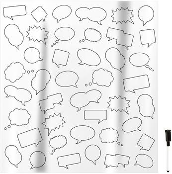 Wanted Sprechblasen mit Stift (180 x 200 cm)