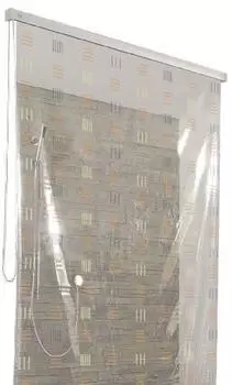 Kleine Wolke Duschrollo 128x240 cm Streifen Kupfer (3321351747)
