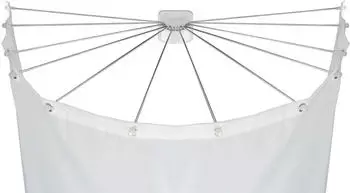 ClearAmbient 96 cm U-f&ouml;rmig Duschvorhangsstangen zum Festverschrauben Lozano (23863100)