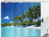Abakuhaus Duschvorhang Moderner Digitaldruck mit 12 Haken auf Stoff 175 x 180 Ozean Relax Beach Resort Spa