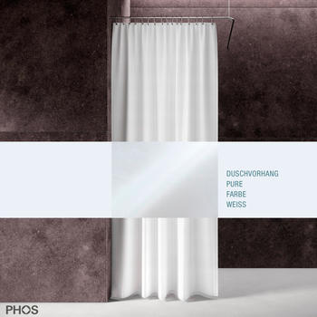 Phos Design Duschvorhang PURE Länge 200 cm Breite 220 cm