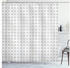 Abakuhaus Duschvorhang Moderner Digitaldruck mit 12 Haken auf Stoff 175 x 200 Grau und Weiß Rund Oval Pattern