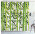 Abakuhaus Duschvorhang Moderner Digitaldruck mit 12 Haken auf Stoff 175 x 240 Bambus Frische grüne Pflanzen