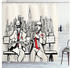 Abakuhaus Duschvorhang Moderner Digitaldruck mit 12 Haken auf Stoff 175 x 180 Retro Beats in New York Nacht