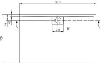Villeroy & Boch Architectura 1400 x 900 mm anthracite (UDA1490ARA215V-1S)