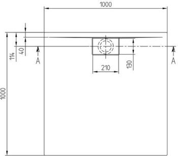 Villeroy & Boch Architectura 1000 x 1000 mm grey (UDA1010ARA148V-3S)