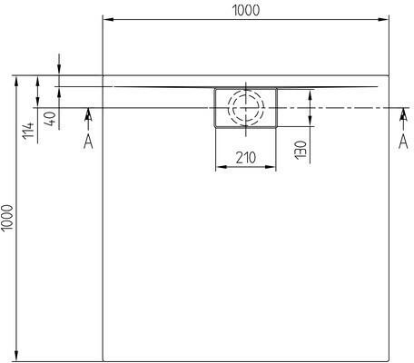 Villeroy & Boch Architectura 1000 x 1000 mm grey (UDA1010ARA148V-3S)