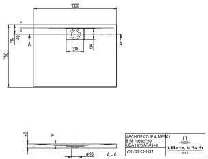 Villeroy & Boch Architectura 1000 x 750 mm (UDA1075ARA248V-01)