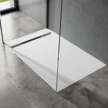 doporro Duschtasse Mineralguss 90 x 120 cm wei&szlig; (Geoma04W)