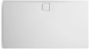 Hüppe EasyFlat Duschwanne Ablauf lange Seite rechteckig 1600x900mm Mineralguss weiß matt (EF0113083)