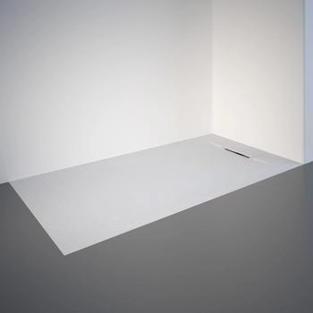 Schulte DWM-Tec mit Steinstruktur 80x160 cm Kunststoff mattwei&szlig;