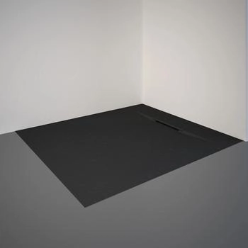 Schulte DWM-Tec mit Steinstruktur 90x100 cm Kunststoff anthrazit