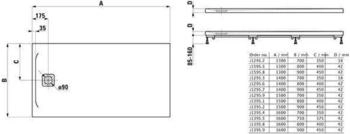 Laufen Pro Duschwanne 1400x900x42mm Anthrazit Matt (H2129570780001)