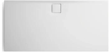 Hüppe EasyFlat Duschwanne Ablauf lange Seite rechteckig 1000x800mm Mineralguss weiß (EF0103055)