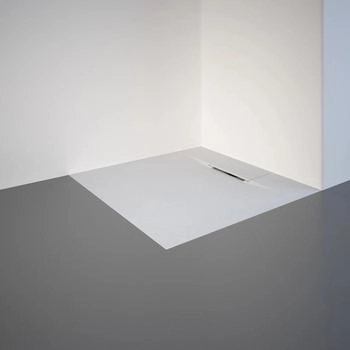 Schulte DWM-Tec mit Steinstruktur 80x80 cm Kunststoff mattweiß
