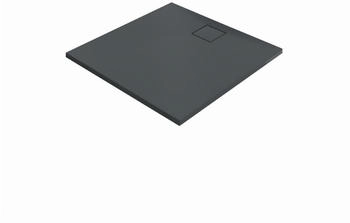 Hüppe EasyFlat Duschwanne Ablauf lange Seite rechteckig 1000x1000mm Mineralguss anthrazit (EF0102128)