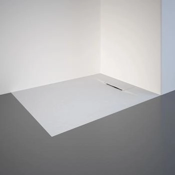 Schulte DWM-Tec mit Steinstruktur 80x100 cm Kunststoff mattwei&szlig;