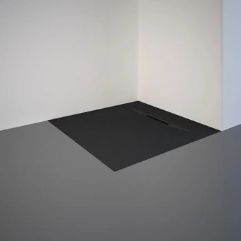 Schulte DWM-Tec mit Steinstruktur 80x80 cm Kunststoff anthrazit